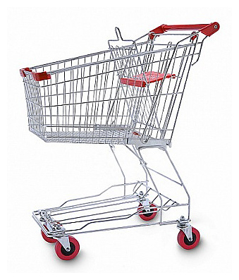 Тележка покупательская с детским сиденьем Carteno GF 125 л зелен., красн., сер.