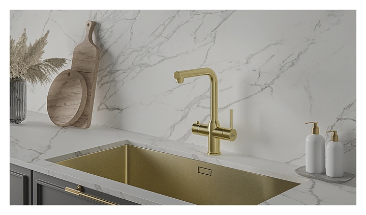 Система мгновенного кипячения воды 4 в 1 ArtisanTech Aquahot Modena LG (светлое золото)