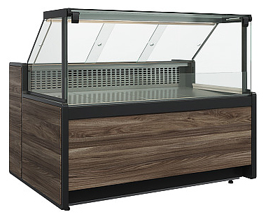 Витрина нейтральная Carboma Gelios GC111 N 2,5-1 1008 (без агрегата, без боковин) темный дуб