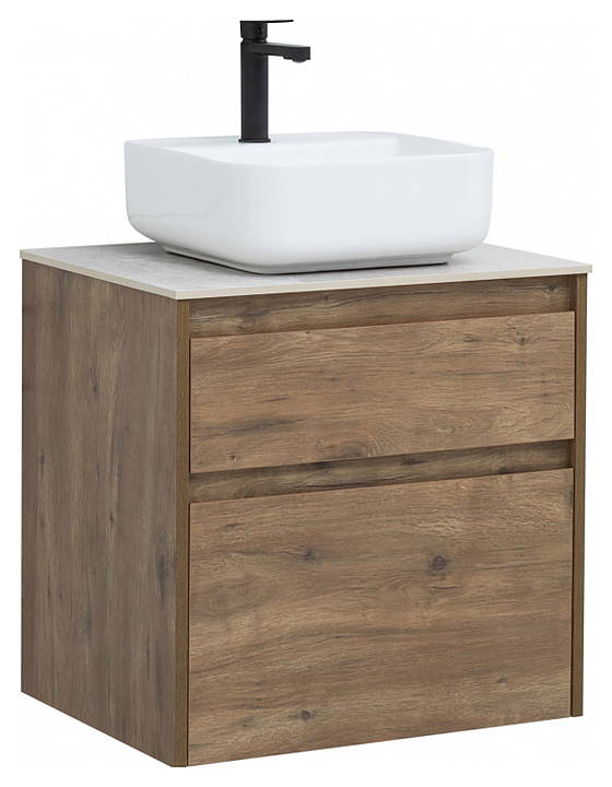 Тумба под раковину Aquanet Nova Lite 60 см 2 ящика, дуб рустикальный