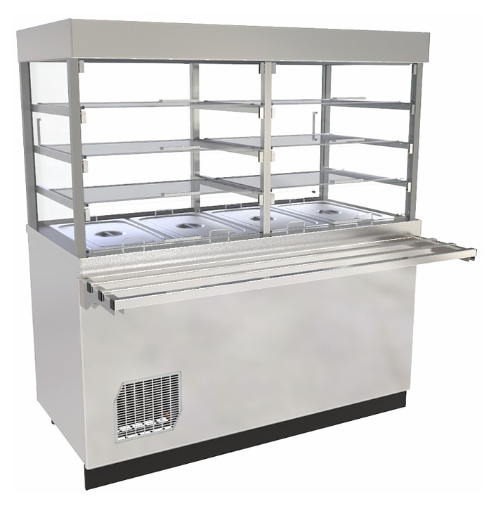 Прилавок-витрина холодильный Abat Сэйла ПВВ(Н)-70Е-С-01-НШ нерж.