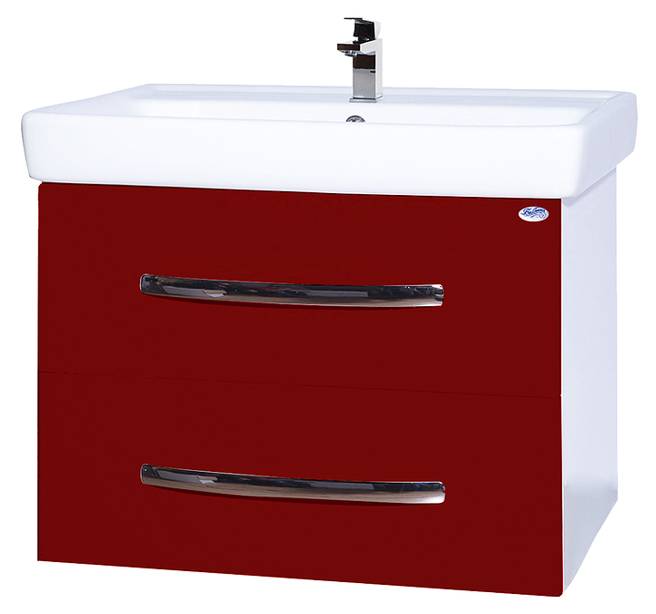 Тумба Bellezza Рокко 70 подвесная, под раковину Santek Тигода 70, красная