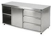 Стол-тумба РЕКОМ ТЯК-140/60/85 П 3 ящика слева, без борта