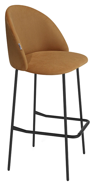 Стул барный Sheffilton SHT-ST35/S29 горчичный / черный муар