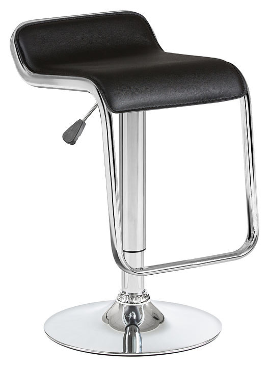 Стул барный DOBRIN 3021-LM CRACK (черный, хромированная сталь)