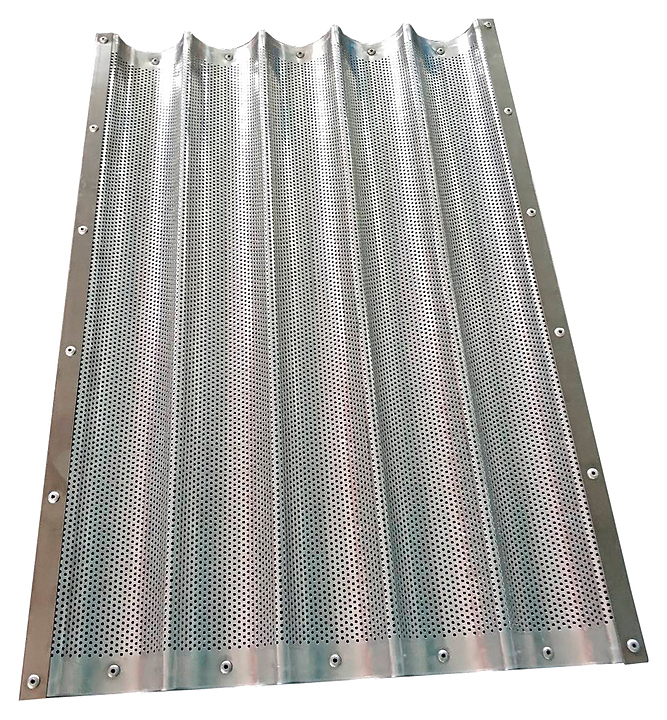 Лист для выпечки багета Gastromix 600х400х43 мм (5 волн, перф. алюминий)