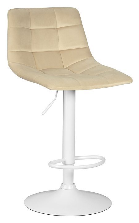 Стул барный DOBRIN 5017-LM-N TAILOR WHITE (бежевый велюр, белый) 2 шт.