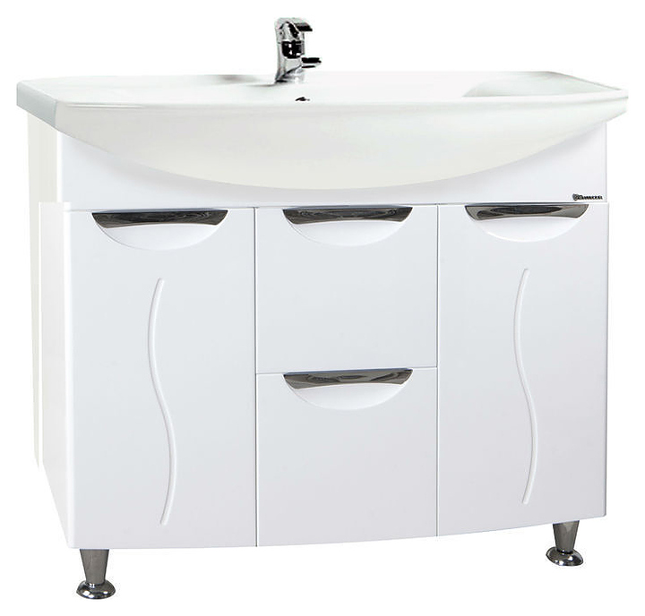 Тумба под раковину Bellezza Глория 85 с бельевой корзиной