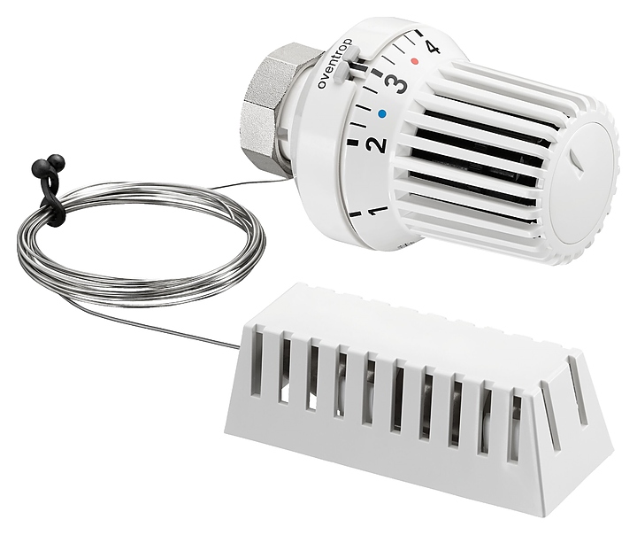 Термостат с выносным датчиком Oventrop Uni XH 1011565, М 30х1.5, капилляр 2 м, с нулевой отметкой, белый