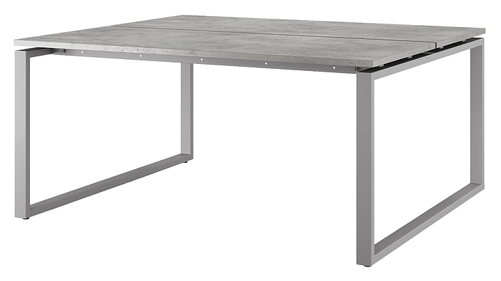 Стол офисный КОБОР O1/2-160/140 aluminum/chicago