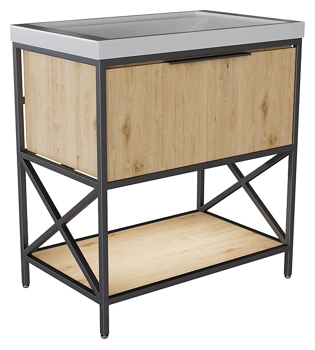 Тумба под раковину Mixline Бруклин-100 дуб бунратти