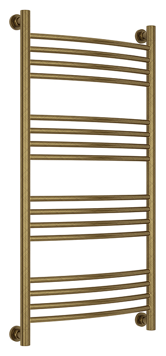 Полотенцесушитель водяной Сунержа Богема+ 100x50 см с выгнутой перемычкой, состаренная бронза