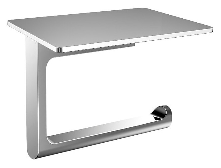 Держатель для туалетной бумаги с полочкой EMCO Flow хром