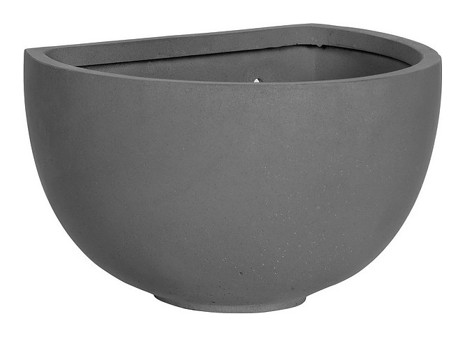 Кашпо настенное Pottery Pots Peter Wally (28,5х18х22 см) серое матовое