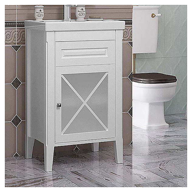 Тумба напольная под раковину OPADIRIS Палермо 50 00-00002358, правая, белый матовый