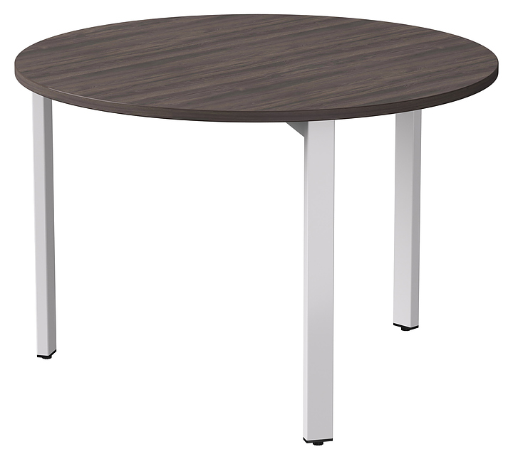 Стол переговорный Everprof EVO D1100 1100x755 мм (ЛДСП / металл) дуб пасадена / белый