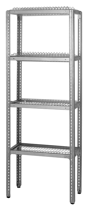 Стеллаж для сушки посуды Mecon Base ССПб 800х300х1600 мм, 4 сетки 