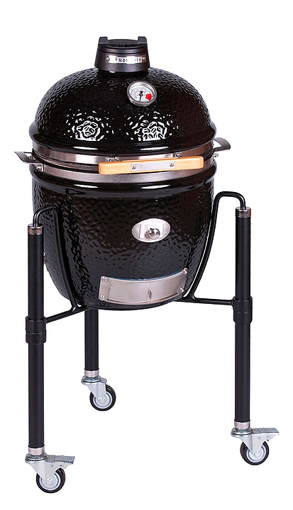 Гриль керамический Monolith Grill Junior Pro Serie 2.0 черный с подставкой