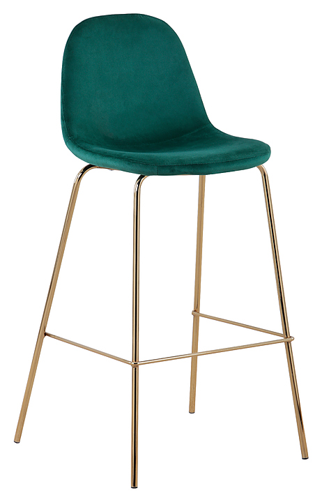 Стул Stool Group барный Валенсия велюр зеленый золотые ножки