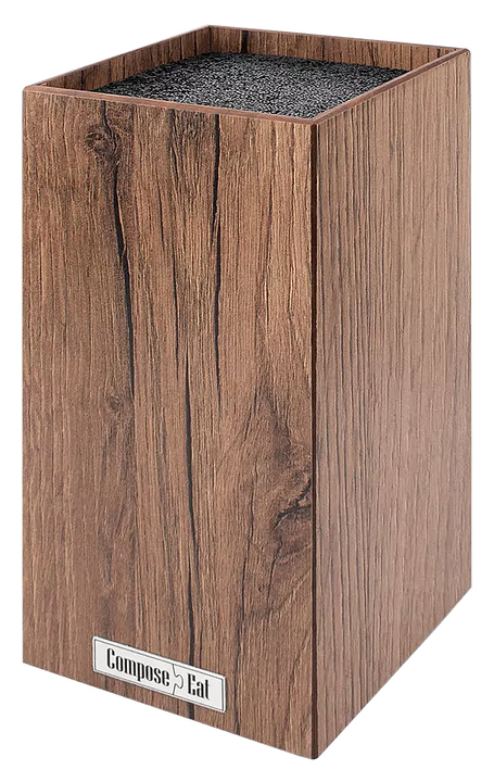 Подставка для ножей ComposeEat PDN102088OA4 10х10х23 см, дуб коричневый