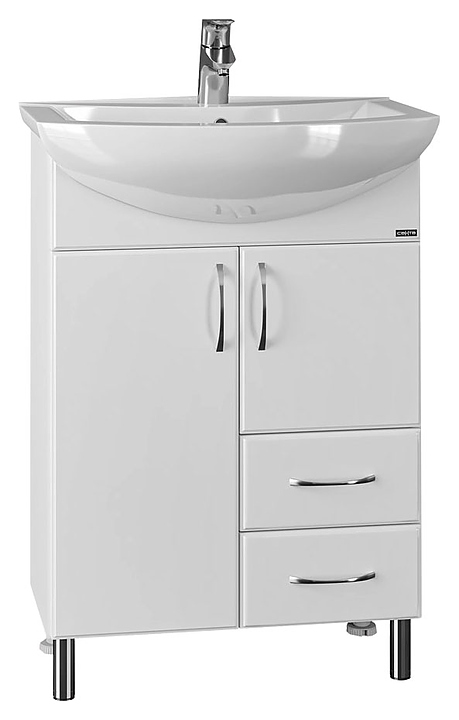 Тумба под раковину СаНта Грация 60 напольная, 2 ящика