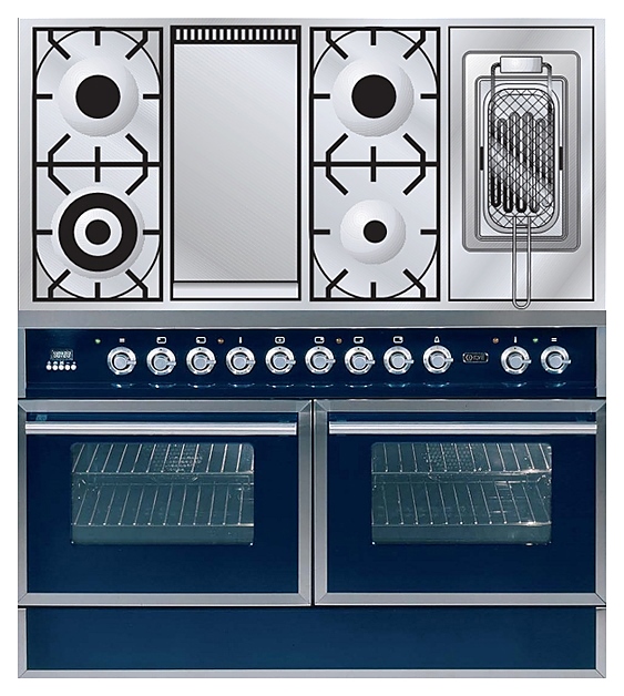 Газовая плита с духовым шкафом ILVE QDC-120FRW-MP