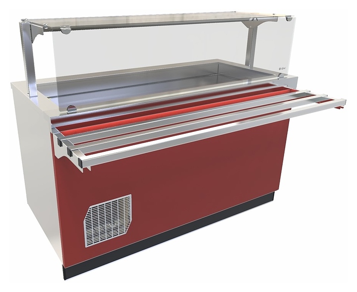 Прилавок-витрина холодильный Abat Сэйла ПВВ(Н)-70Е-01-НШ бордо