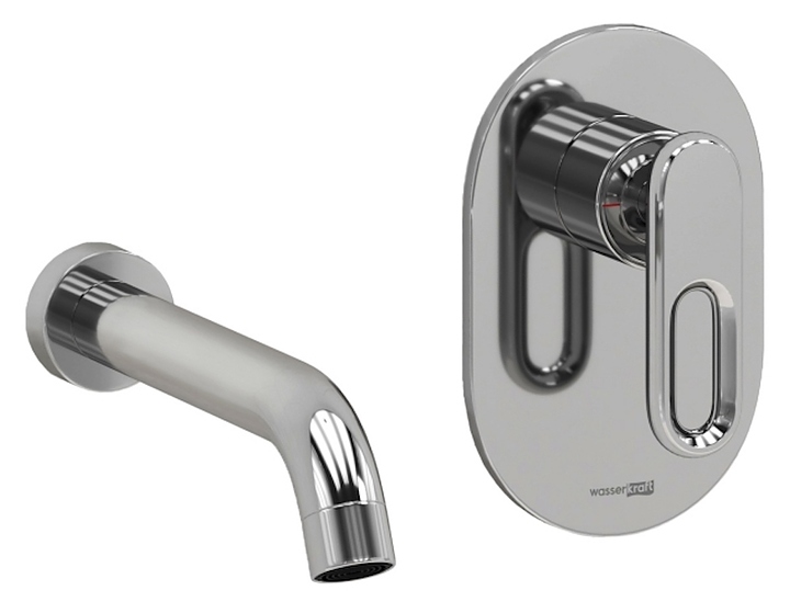 Смеситель для раковины встраиваемый Wasserkraft A18583 хром