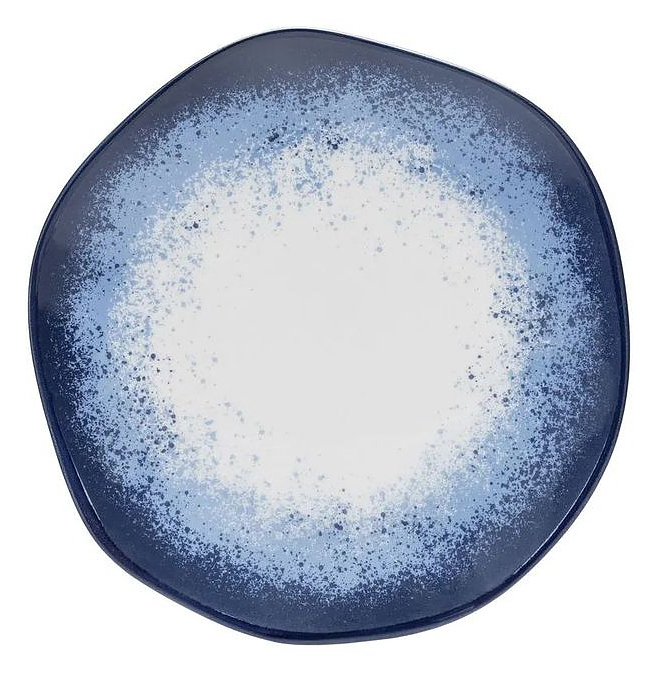 Тарелка суповая Oxford RYO GALAPAGOS 151097 d 22.5 см синий, белый