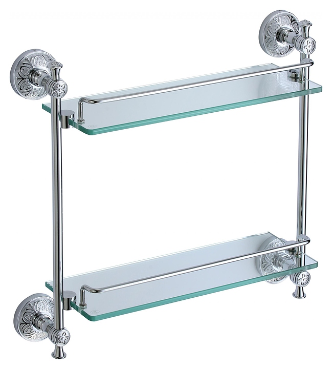 Полка стеклянная двойная Savol S-005822A