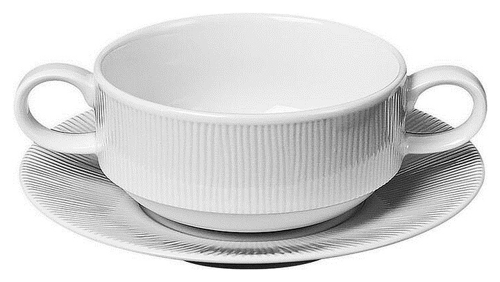 Бульонная пара Noble Neo Silk Stackable 306602А 290 мл (фарфор) белая
