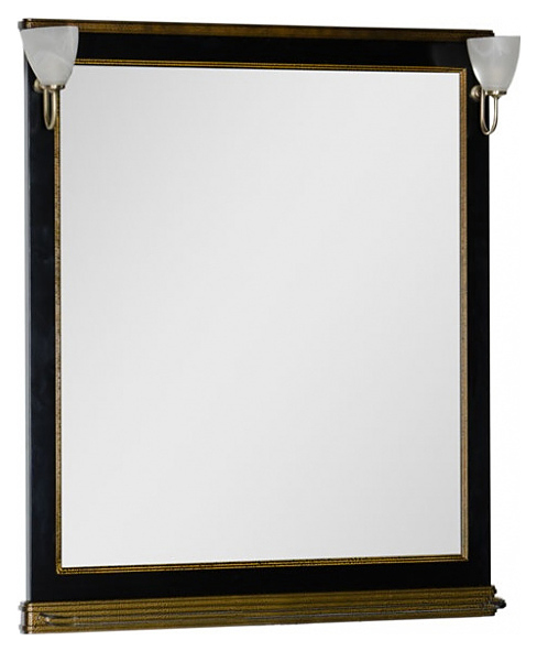 Зеркало Aquanet Валенса 100 черное краколет/золото
