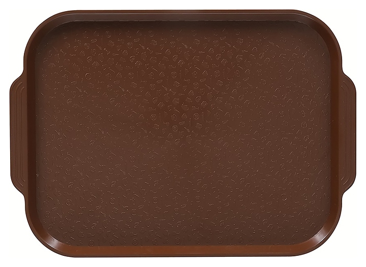 Поднос столовый Клен MG 83546 450х355 мм (полистирол) с ручками светло-коричневый