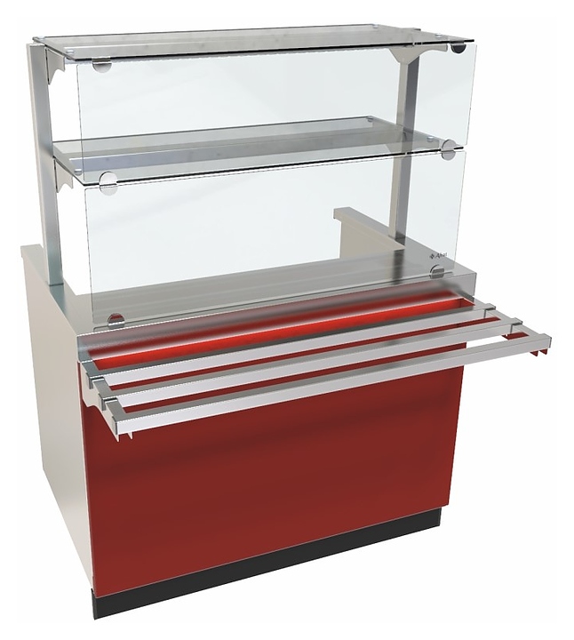 Прилавок-мармит Abat ПМЭС-70Е-02 для первых блюд бордо