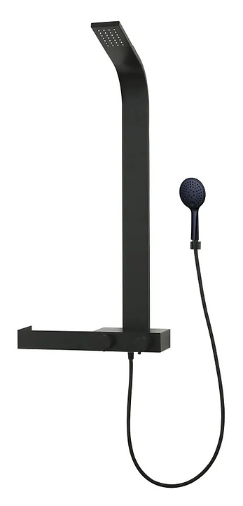 Панель душевая Taliente Amato TA-G-TS1301B без излива, черный