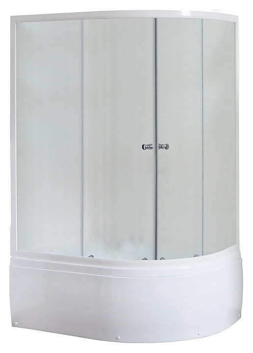 Уголок душевой Royal Bath RB 8120BK-C-L 120х80х220 см, матовое, белый профиль, левый