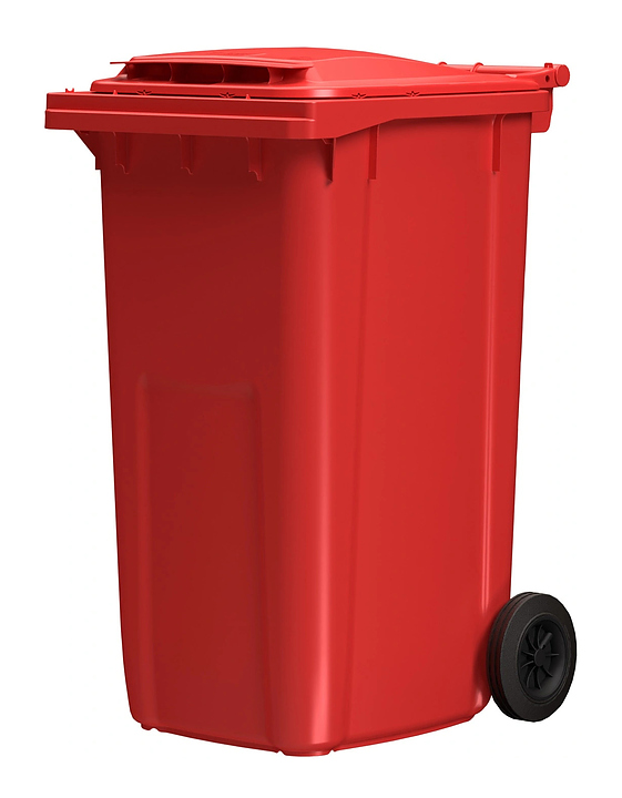 Контейнер для мусора iPlast 34.C29 240 л красный