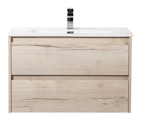 Тумба с раковиной BelBagno KRAFT-900-2C-SO-RGB + LOV-900-LVB дуб галифакс белый