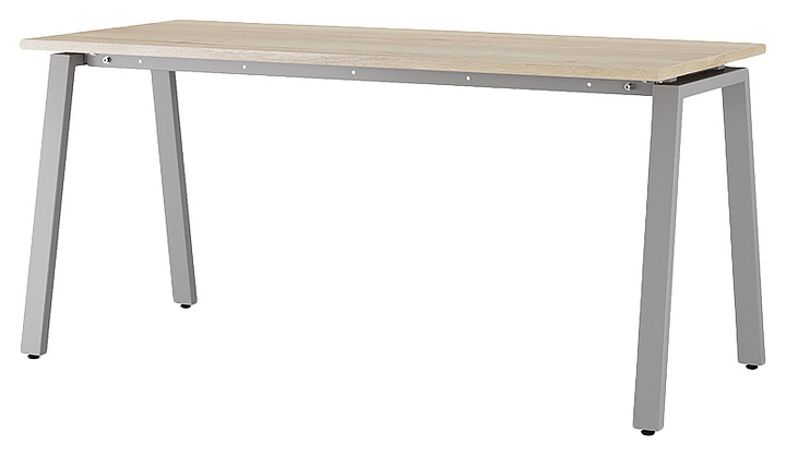 Стол офисный КОБОР A-180/80 aluminum/natural