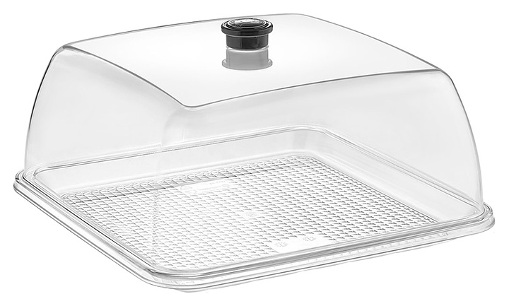 Крышка для подноса Gastroplast GF-18 28х28 см h=12,5 см (поликарбонат) прозрачная