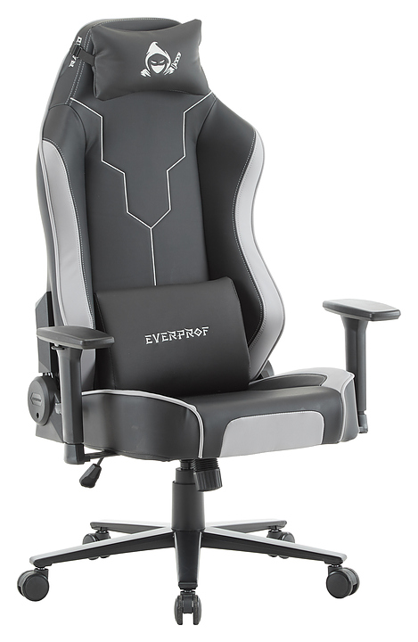 Кресло геймерское Everprof Rapid (экокожа) черно-серое