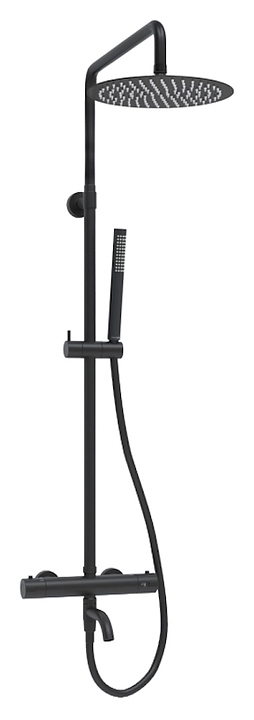 Душевая система с термостатическим смесителем Wasserkraft A288.258.217.BM Thermo черный soft-touch