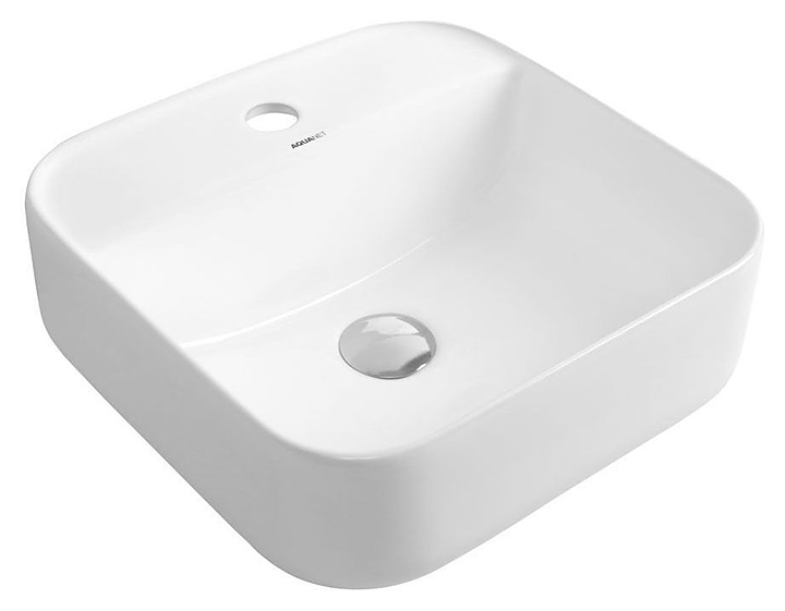 Раковина Aquanet City-2 39х39 см керамика, с отверстием для смесителя