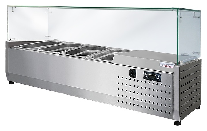 Витрина холодильная Finist ToppingBox НХВсп-4 с прямоугольным стеклом