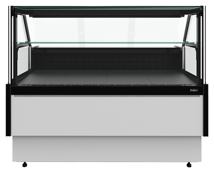 Витрина холодильная Carboma Praia 2 GC85 SV 1,25-1 версия 2.0 (с боковинами 9006-9005)
