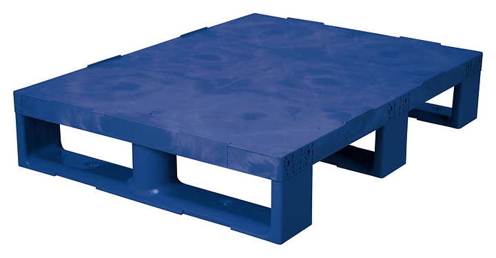 Паллет ТАРА.РУ TR 680 800х600х150 мм (сплошной на 3 полозьях) синий