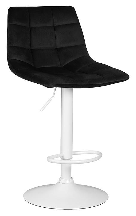 Стул барный DOBRIN 5017-LM-N TAILOR WHITE (черный велюр, белый) 2 шт.