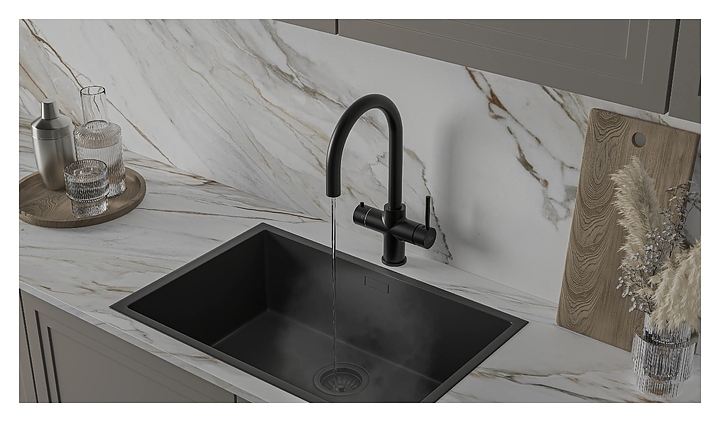 Система мгновенного кипячения воды 4 в 1 ArtisanTech Aquahot Milan BM, черный матовый