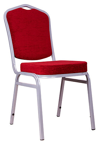 Стул ChiedoCover Хит 20 мм серебро, шенилл красный