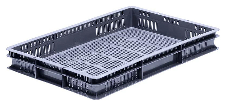 Ящик для полуфабрикатов ТАРА.РУ 423 МСК ВС 600х400х75 мм темно-серый